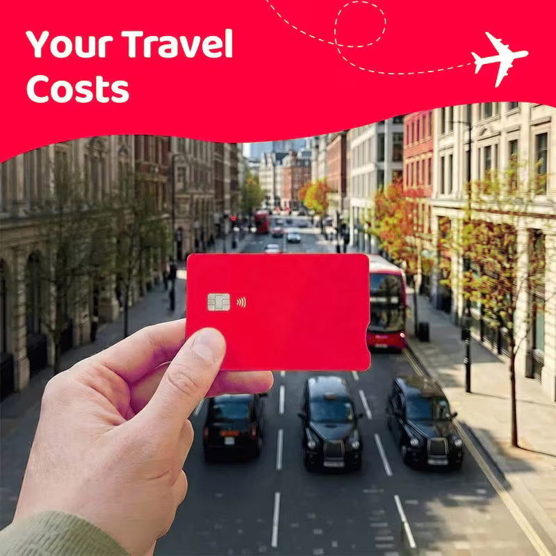 Your travel costs — prepaid data card in a city street